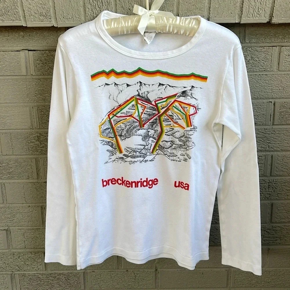 Vintage Ski Apparel! 80s Breckenridge Skee Tee- Made in Denver, CO- Size L
